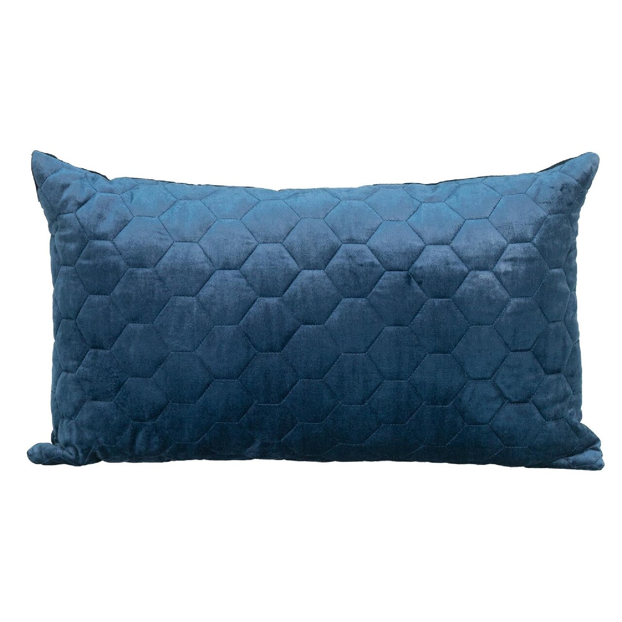 Nassau Collection 24" Navy Blue Transitional Quilted Throw Pillow